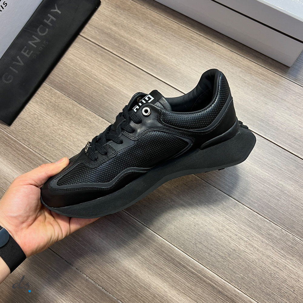 GIVENCHY GIV Runner sneakers in perforated leather Black (4)