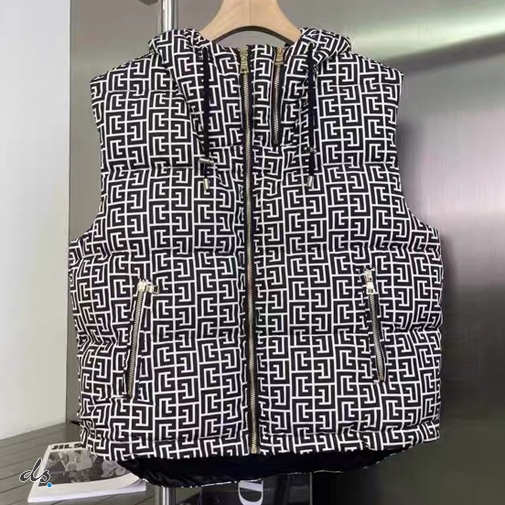 balmain Nylon quilted vest with Balmain monogram (2)