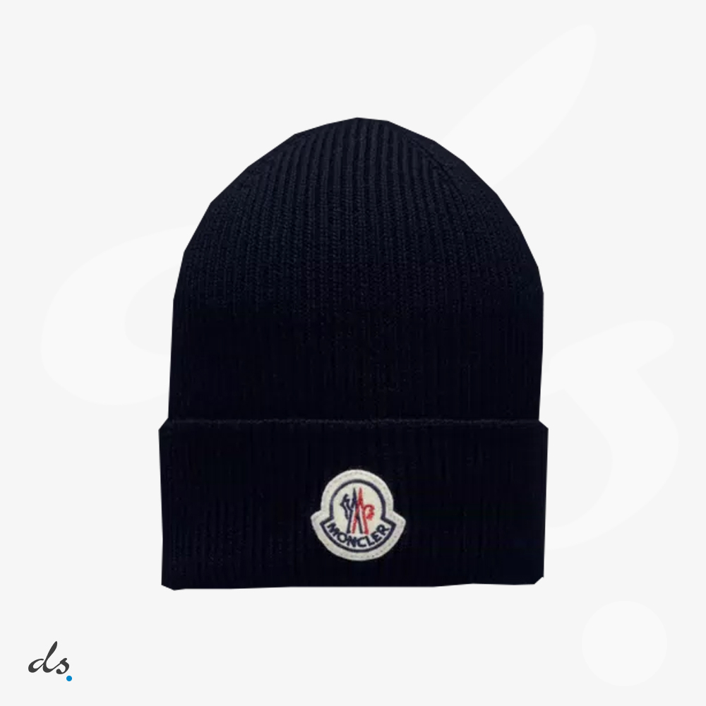 amizing offer Moncler Wool Beanie Navy Blue