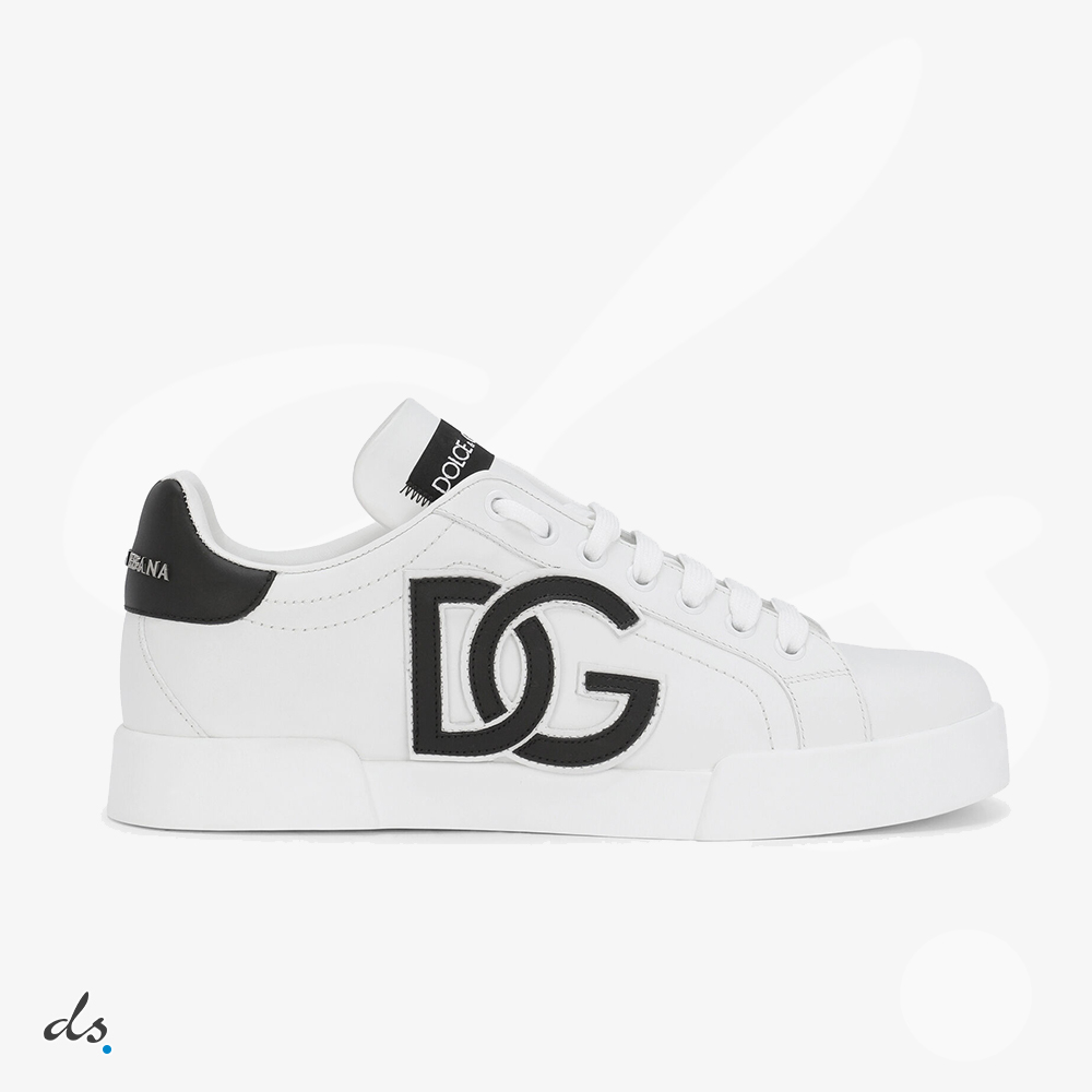 Dolce & Gabbana D&G Calfskin Portofino sneakers with DG logo White