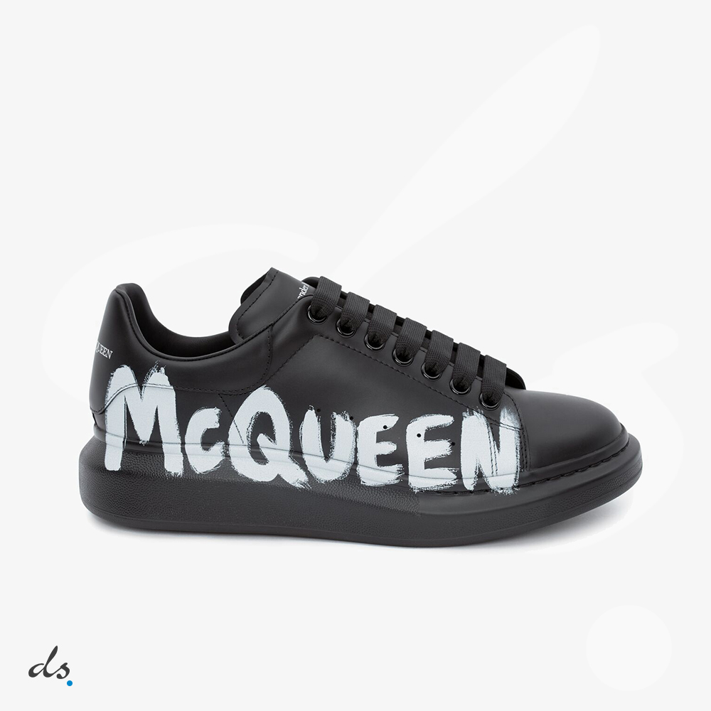 Alexander McQueen Graffiti Oversized Sneaker in Black (1)