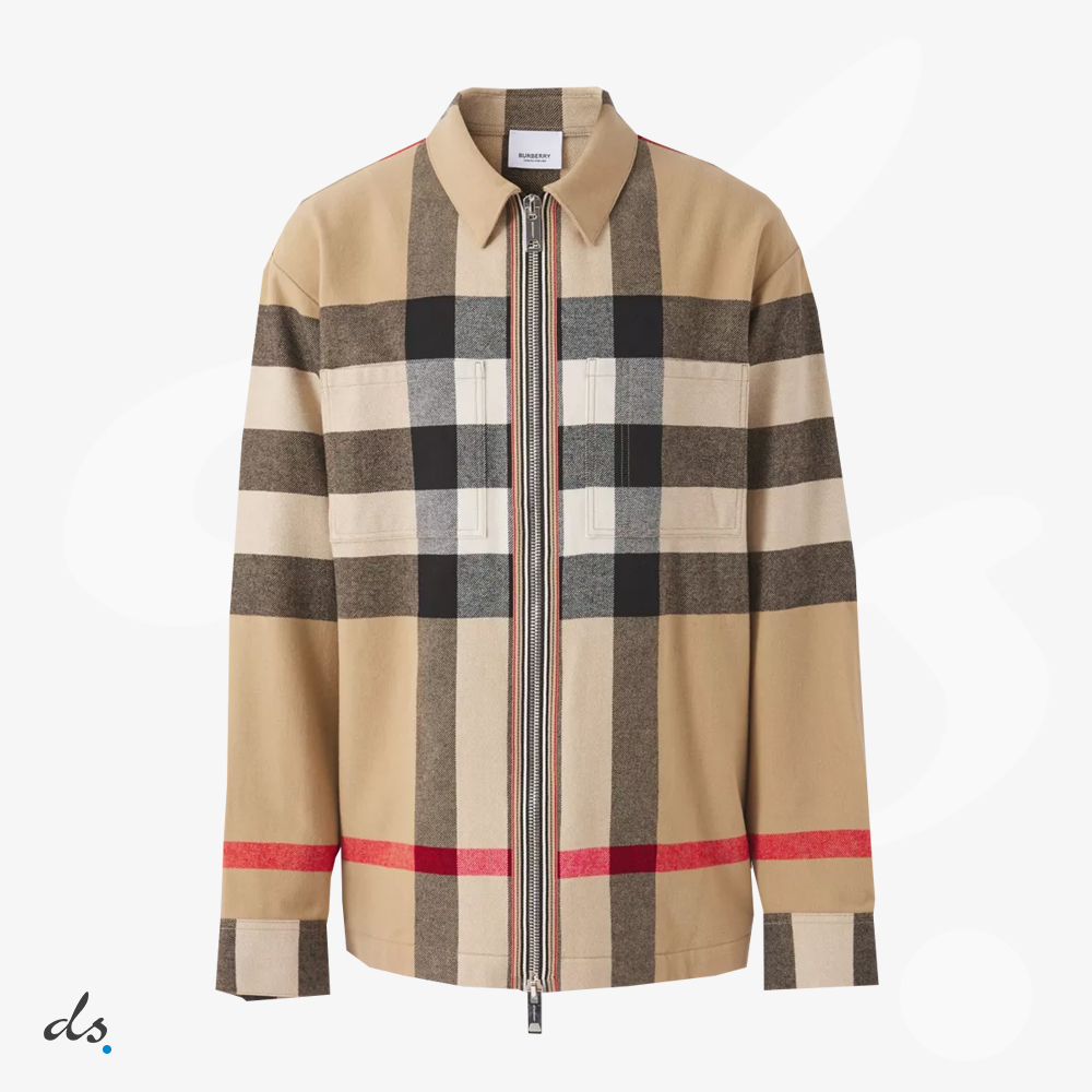 Burberry Exaggerated Check Wool Cotton Overshirt (1)