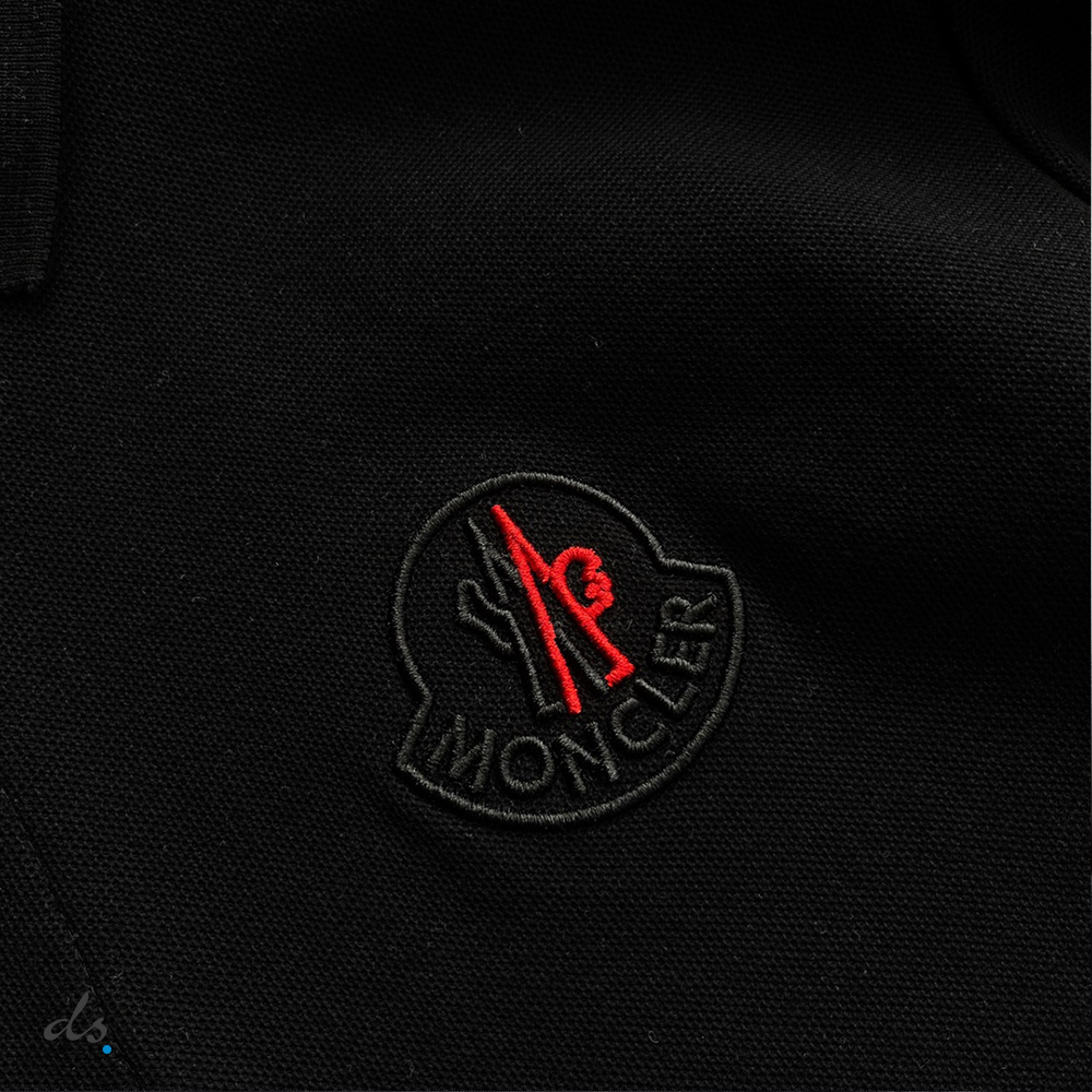 Moncler Logo Polo Shirt Black (3)