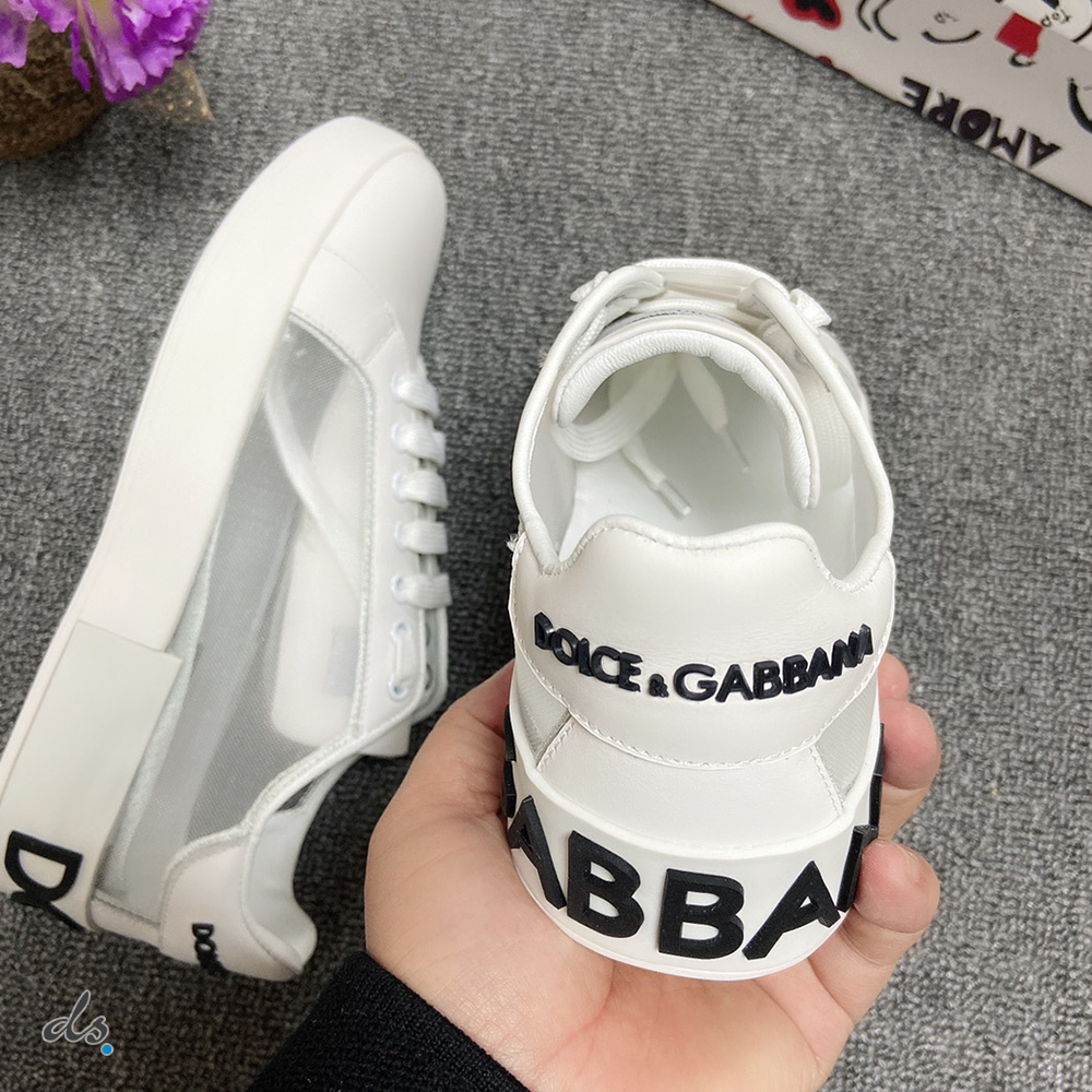 Dolce & Gabbana D&G Portofino sneakers in nappa leather and mesh White (5)
