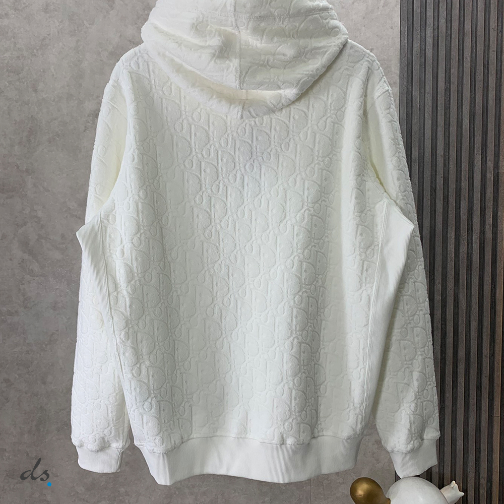 DIOR OBLIQUE HOODED SWEATSHIRT RELAXED FIT WHITE (3)