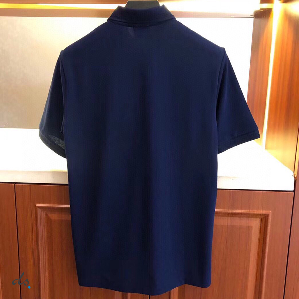 Burberry Cotton Pique Polo Shirt Navy (3)