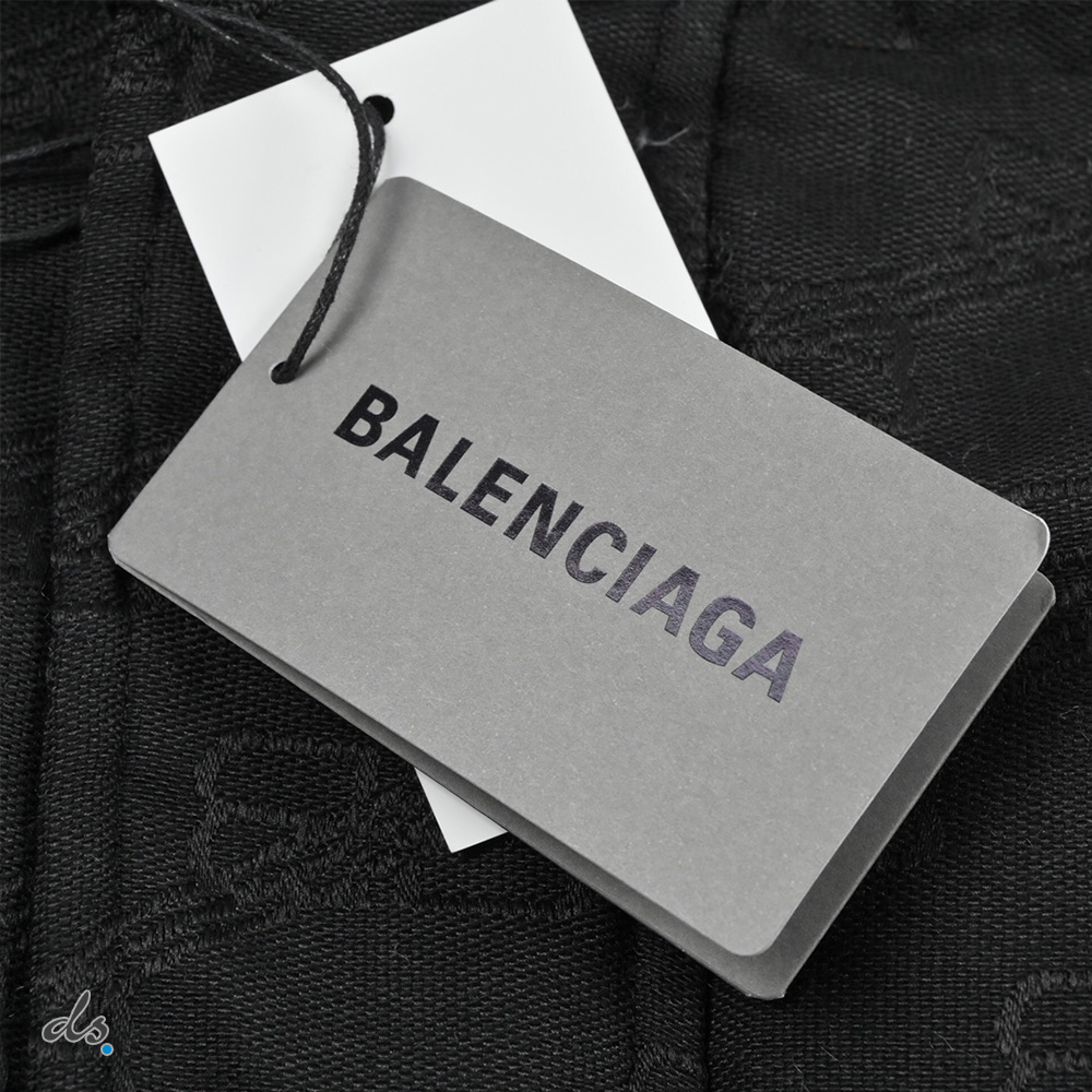 BALENCIAGA BB MONOGRAM C-SHAPE PUFFER IN BLACK (4)