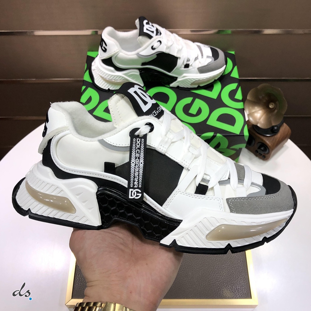 Dolce & Gabbana D&G Mixed-material Airmaster sneakers Black and White (2)