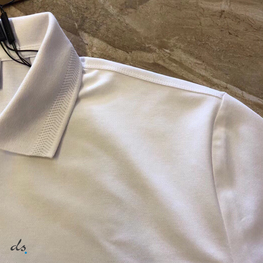 Burberry Cotton Pique Polo Shirt White (4)
