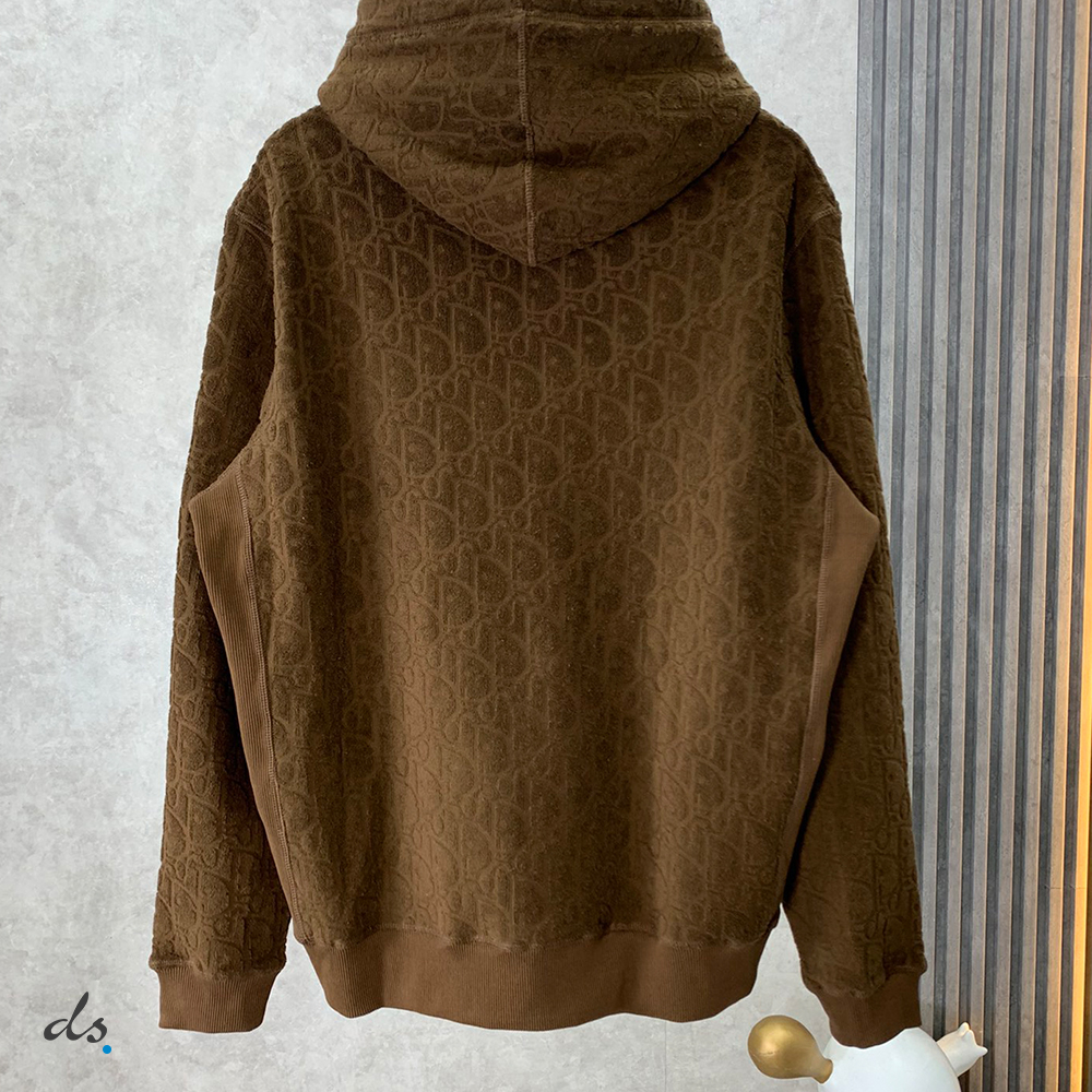 DIOR OBLIQUE HOODED SWEATSHIRT RELAXED FIT BROWN (3)