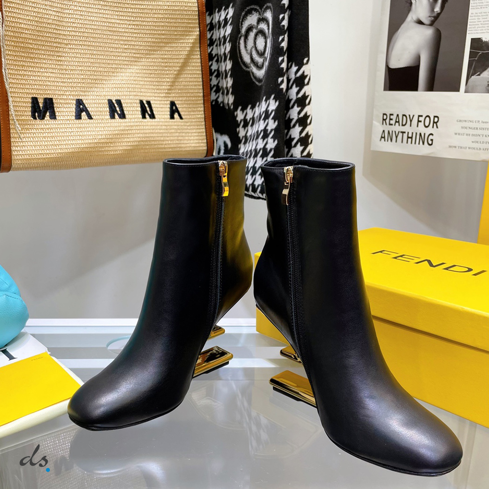 Fendi First Black nappa leather high-heel boots  (5)