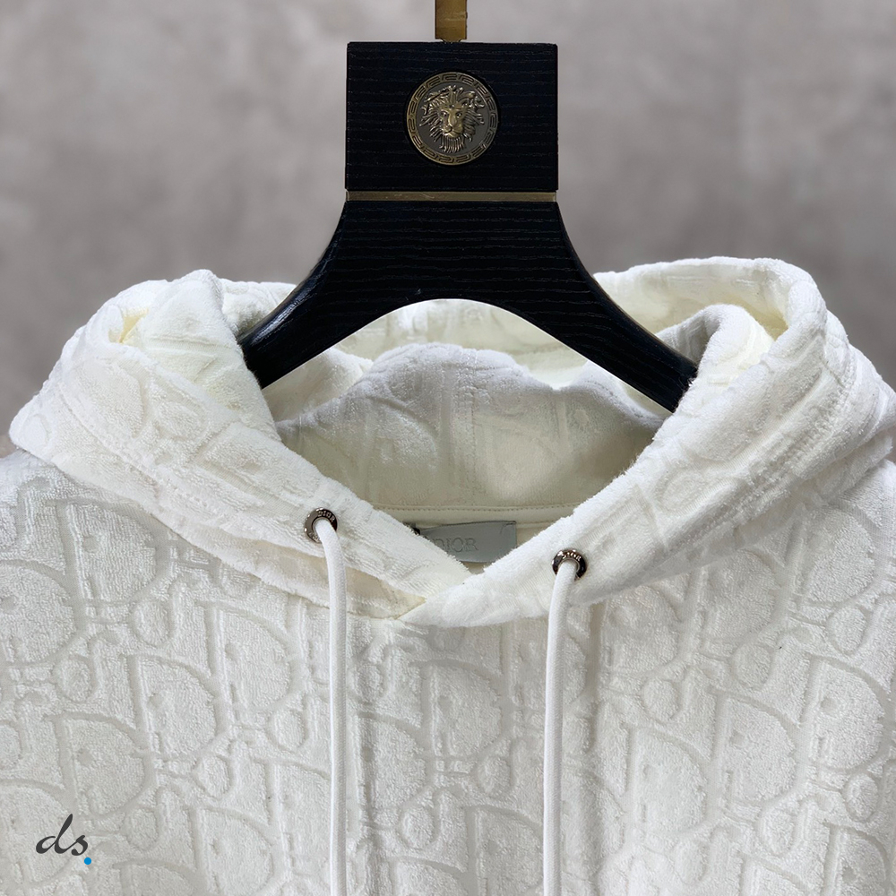 DIOR OBLIQUE HOODED SWEATSHIRT RELAXED FIT WHITE (4)