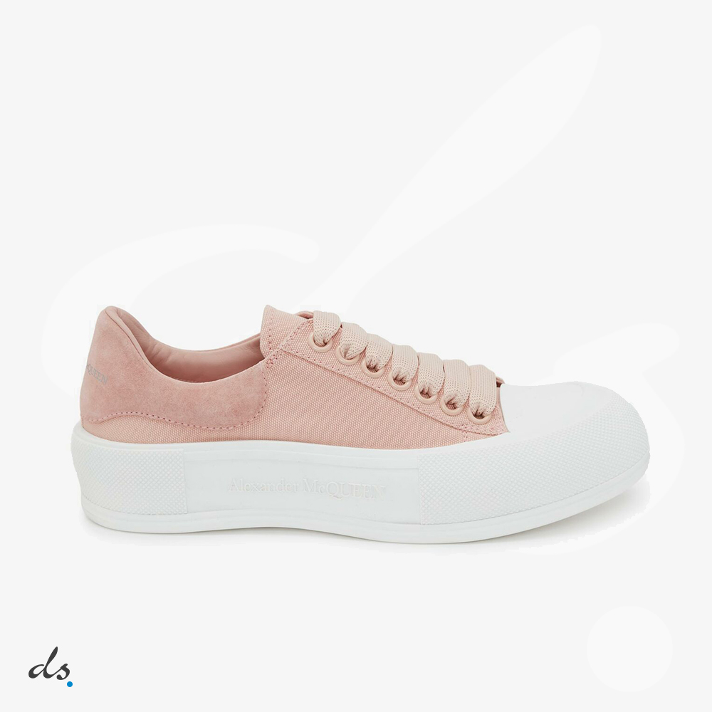 amizing offer Alexander McQueen Deck Lace Up Plimsoll in Magnolia