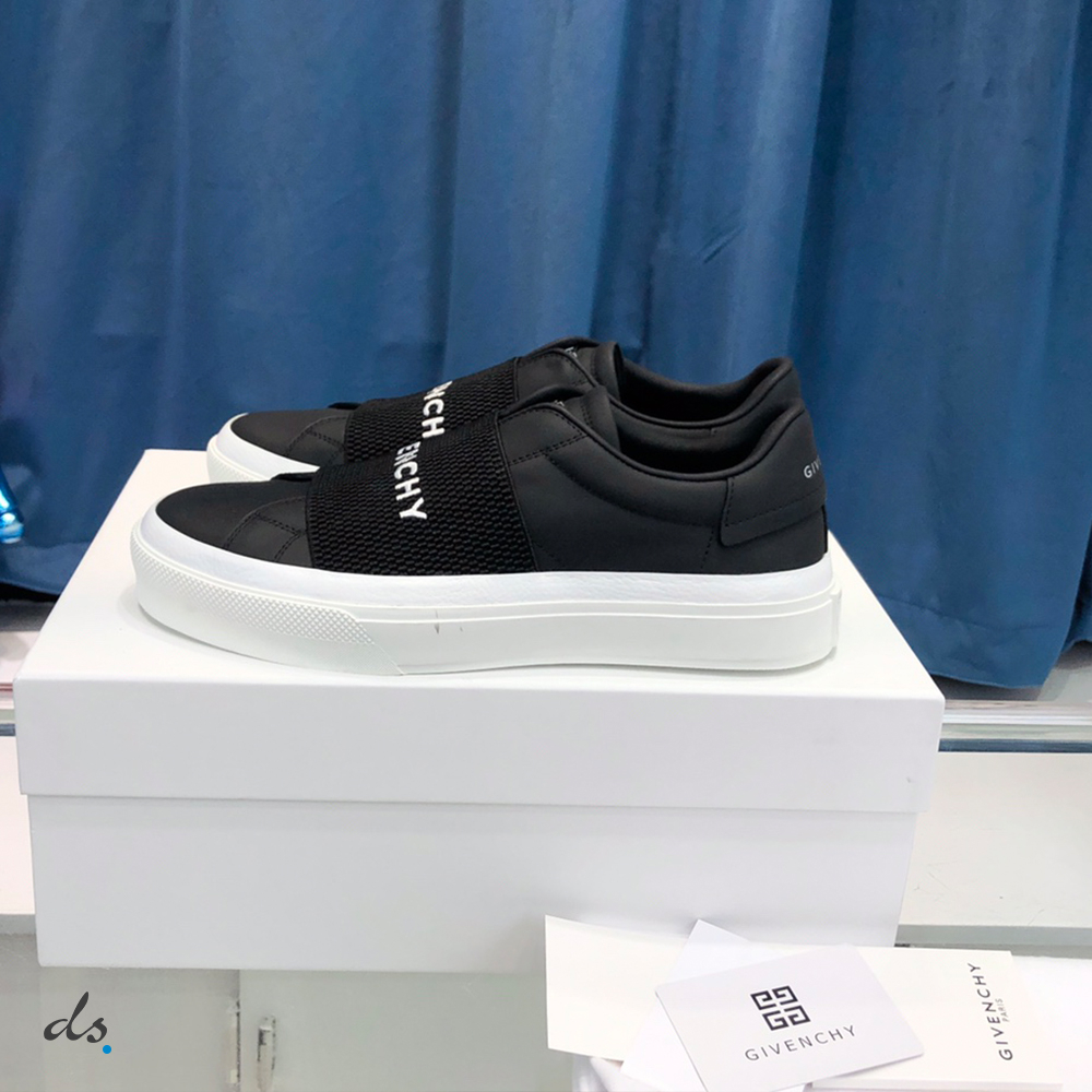GIVENCHY Sneakers in leather with GIVENCHY webbing Black (2)