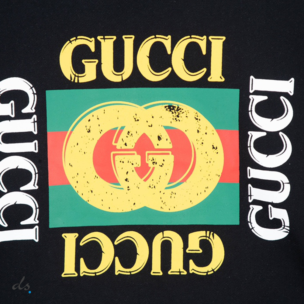 GUCCI Oversize sweatshirt with Gucci logo Black (5)