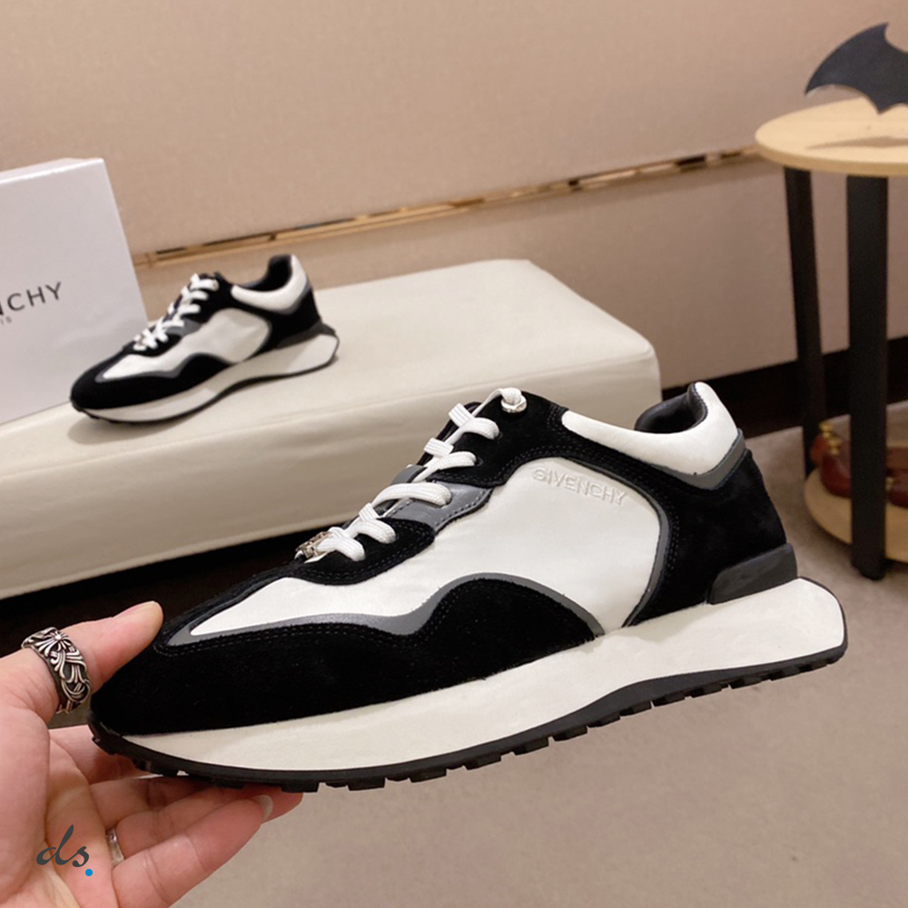 GIVENCHY GIV Runner sneakers in suede, leather and nylon Black (4)