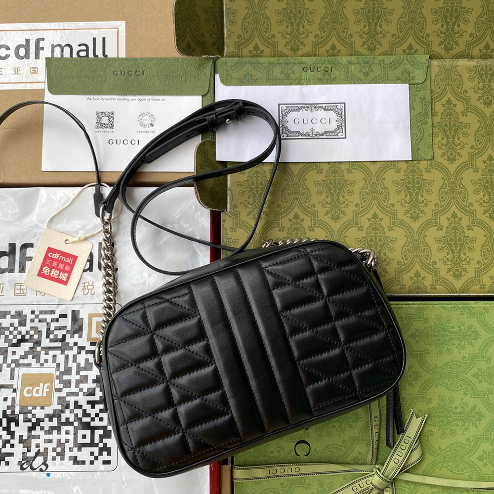 Gucci GG Marmont small shoulder bag Black (3)
