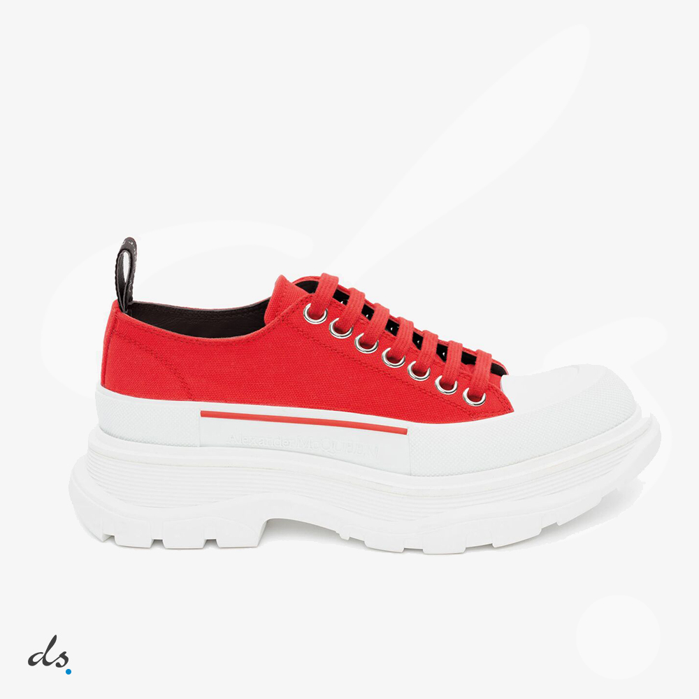 amizing offer Alexander McQueen Tread Slick Lace Up in Lust Red