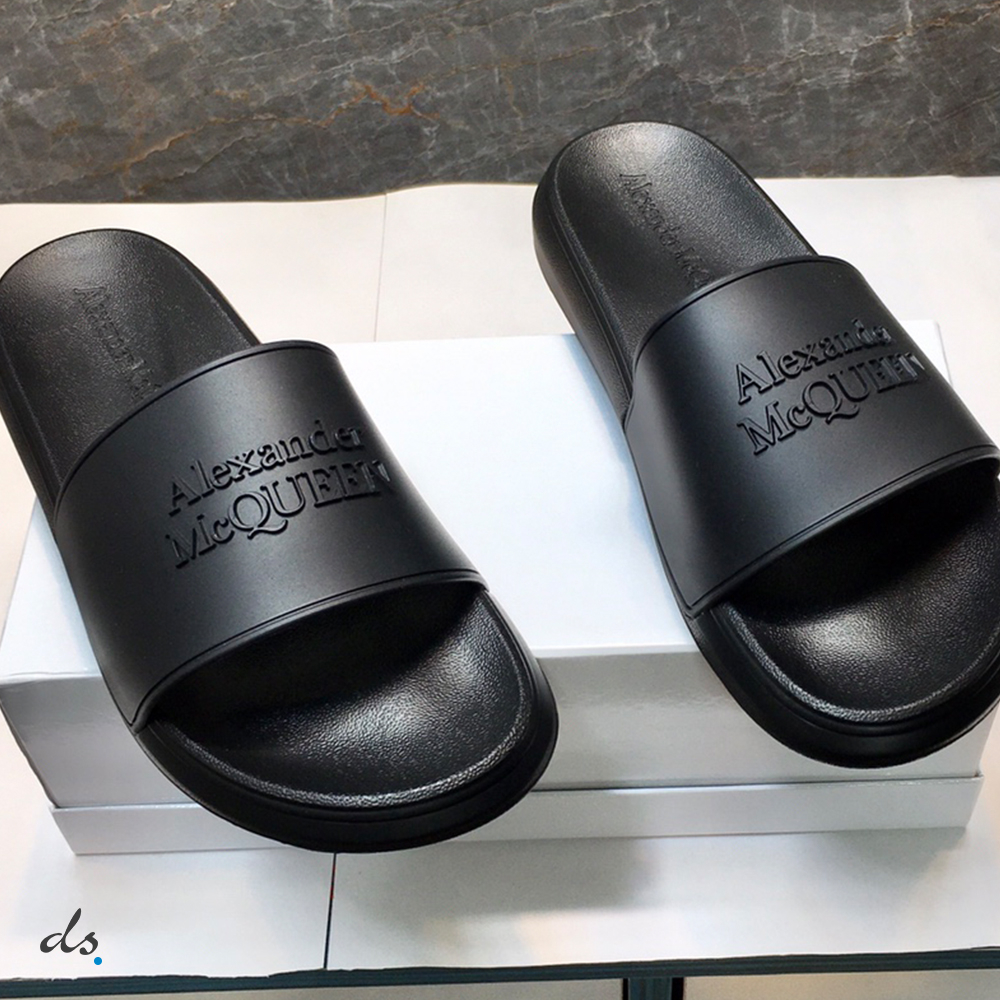 Alexander McQueen Pool Slide in Black (3)