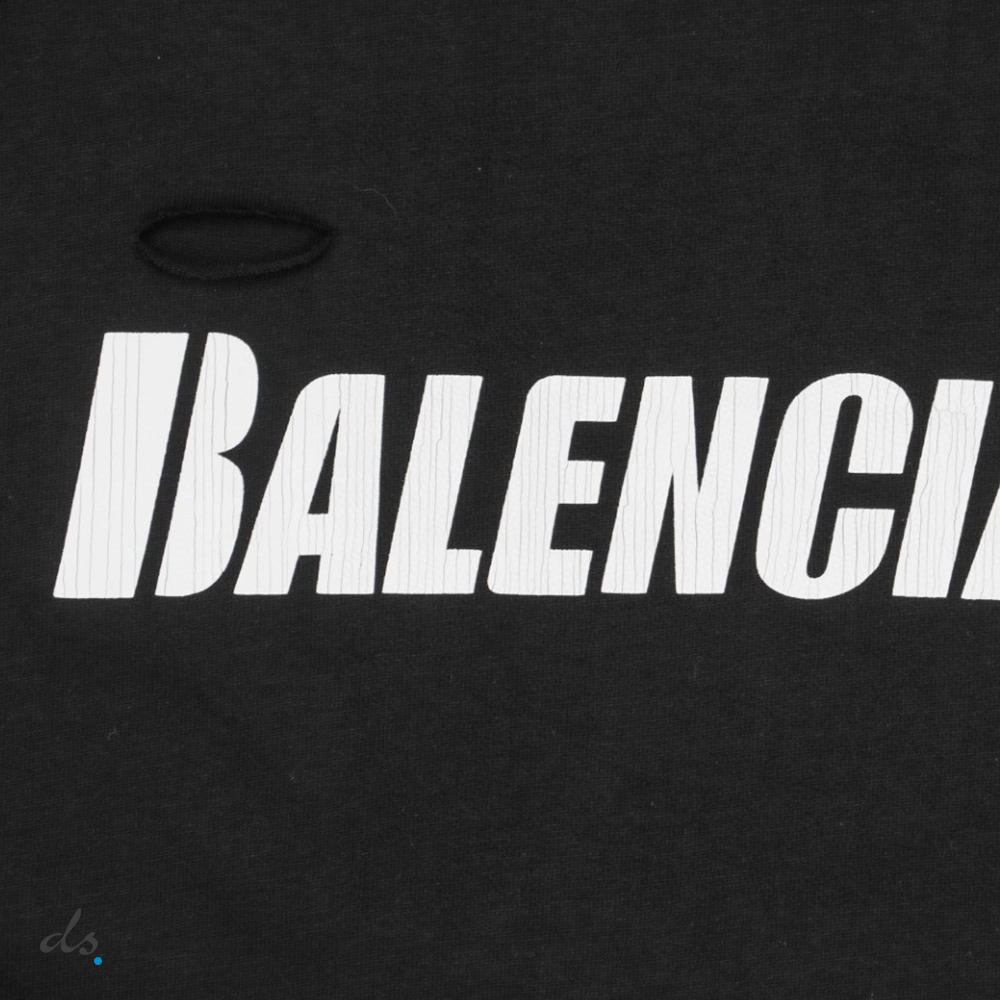 BALENCIAGA DESTROYED T-SHIRT BOXY FIT IN BLACK (4)
