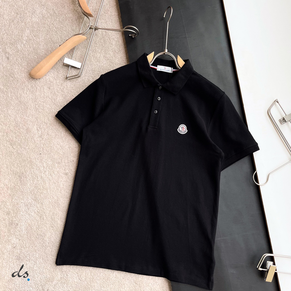 Moncler Short Sleeve Polo Shirt Black (2)