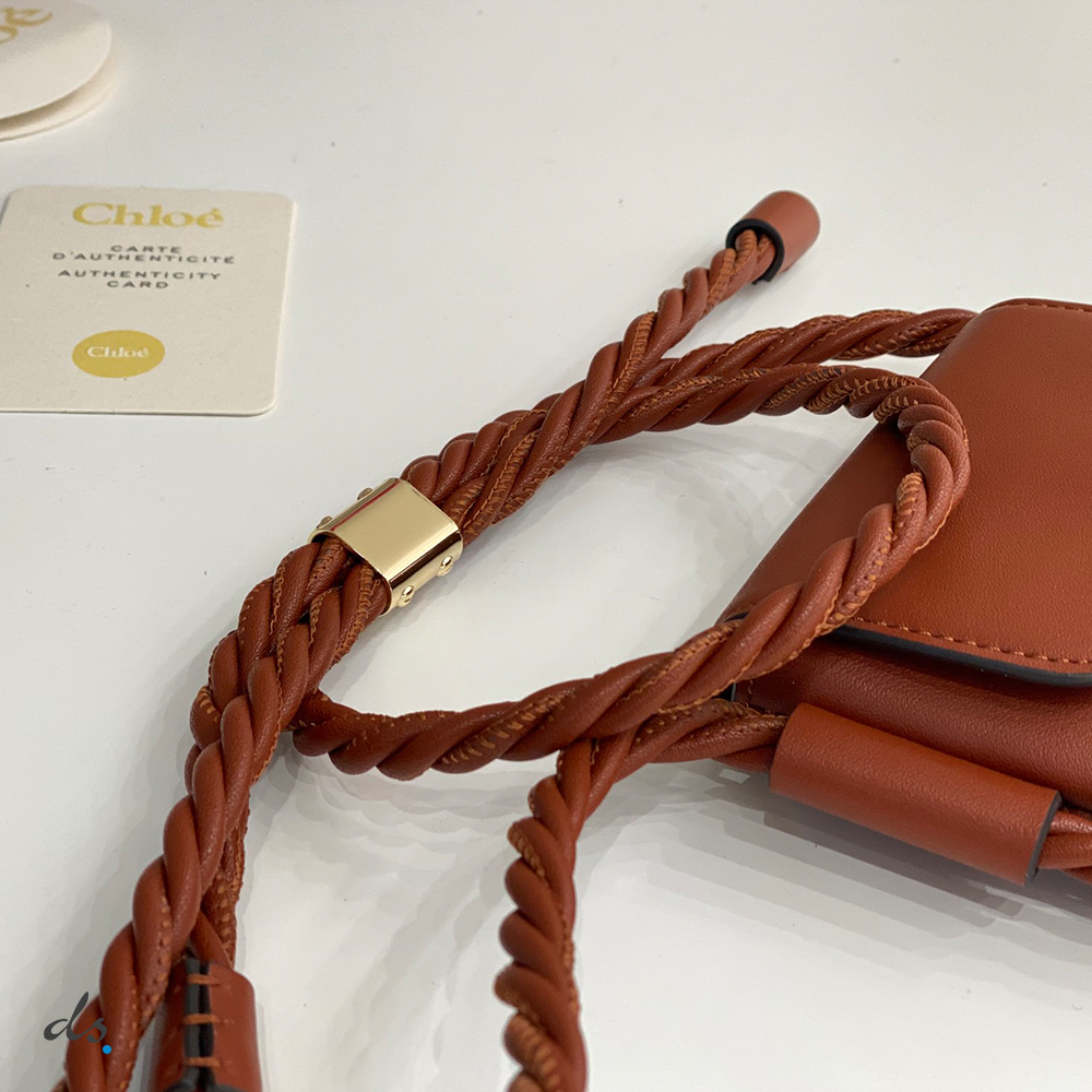 Chloe key phone pouch sepia  brown (6)