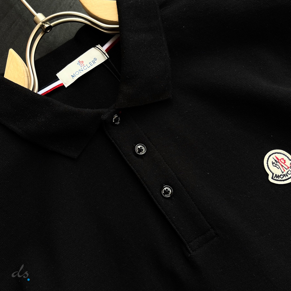 Moncler Short Sleeve Polo Shirt Black (3)