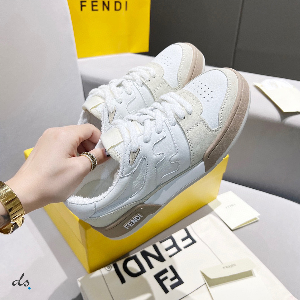 Fendi Match White suede low tops (4)