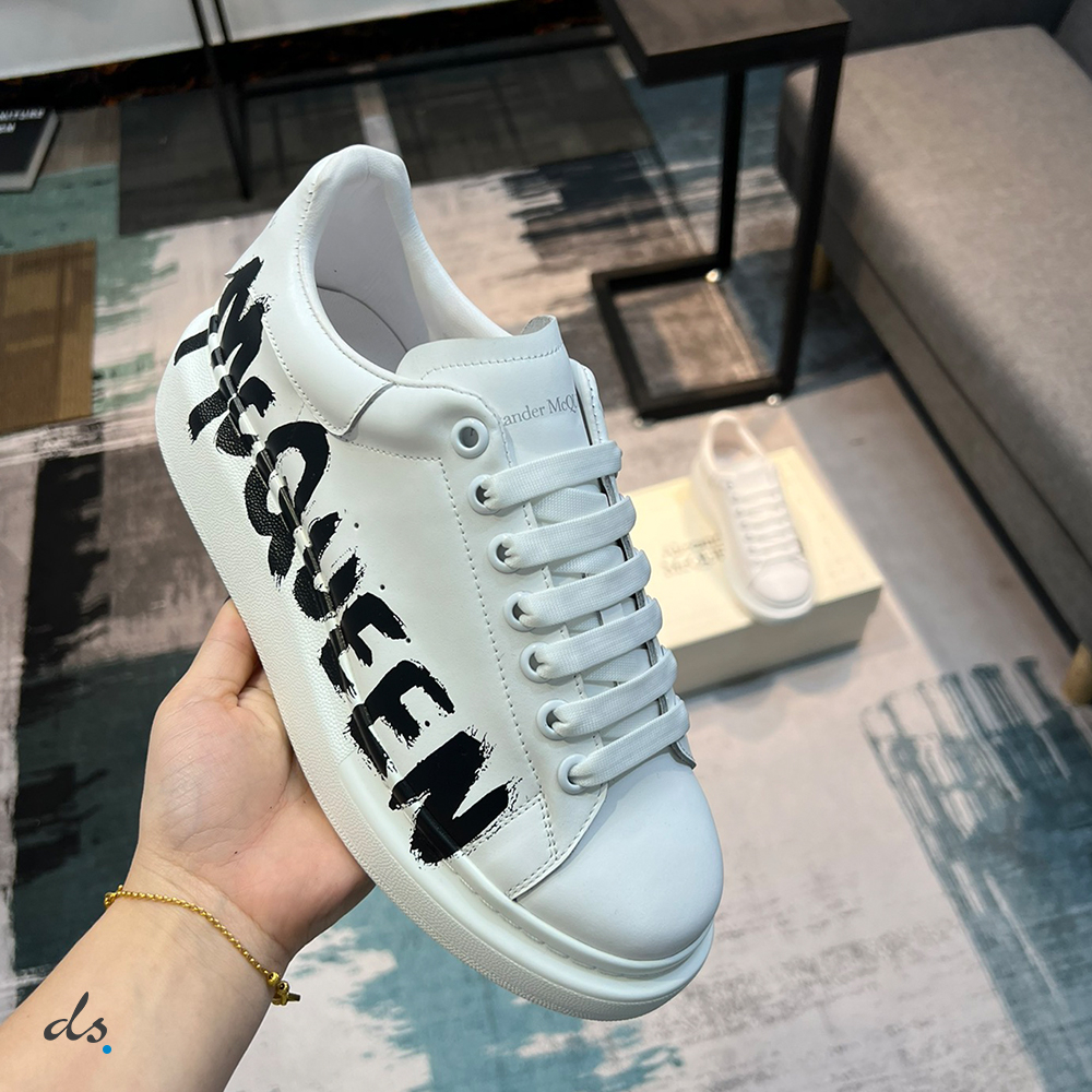 Alexander McQueen Graffiti Oversized Sneaker in White (4)