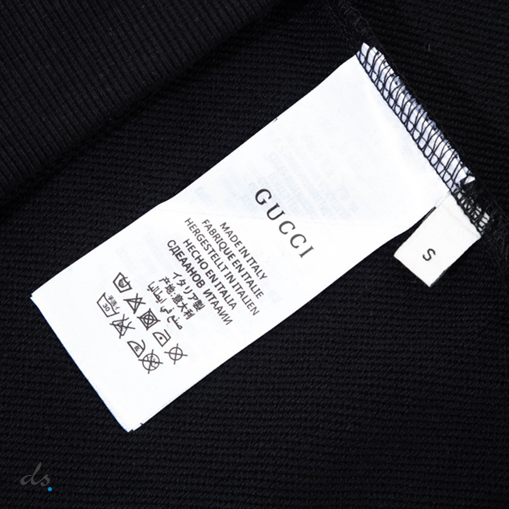 GUCCI Hooded sweatshirt with Interlocking G Black (6)