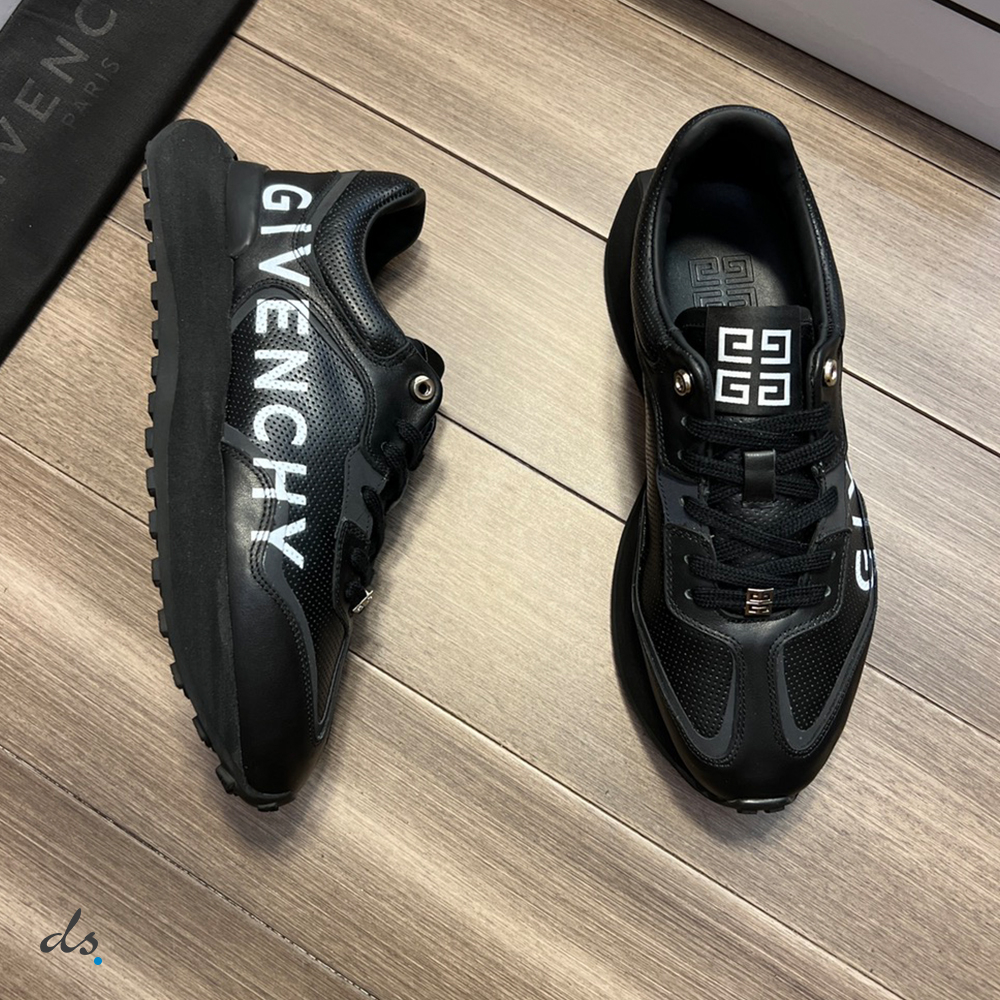 GIVENCHY GIV Runner sneakers in perforated leather Black (3)