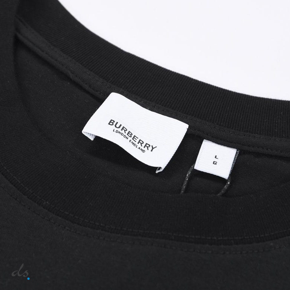Burberry Logo Print Cotton T-shirt Black (5)