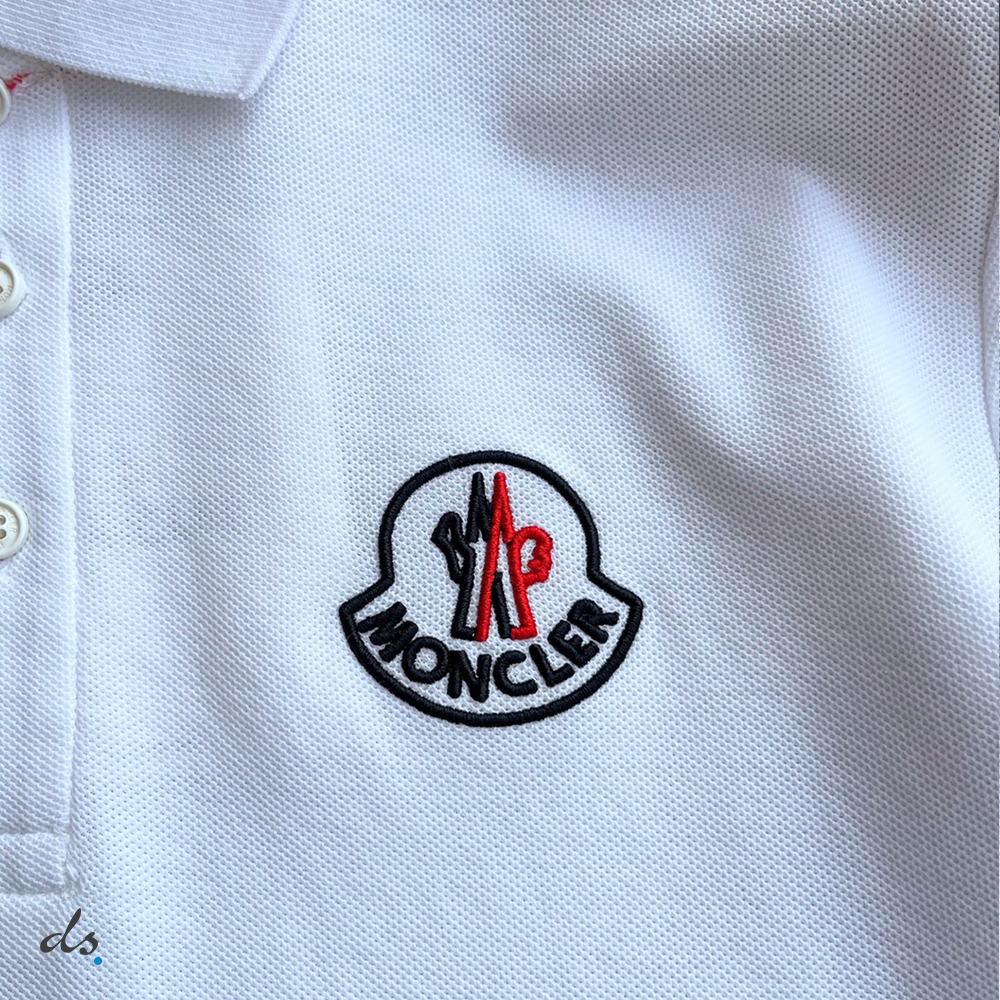 Moncler Logo Polo Shirt White (5)