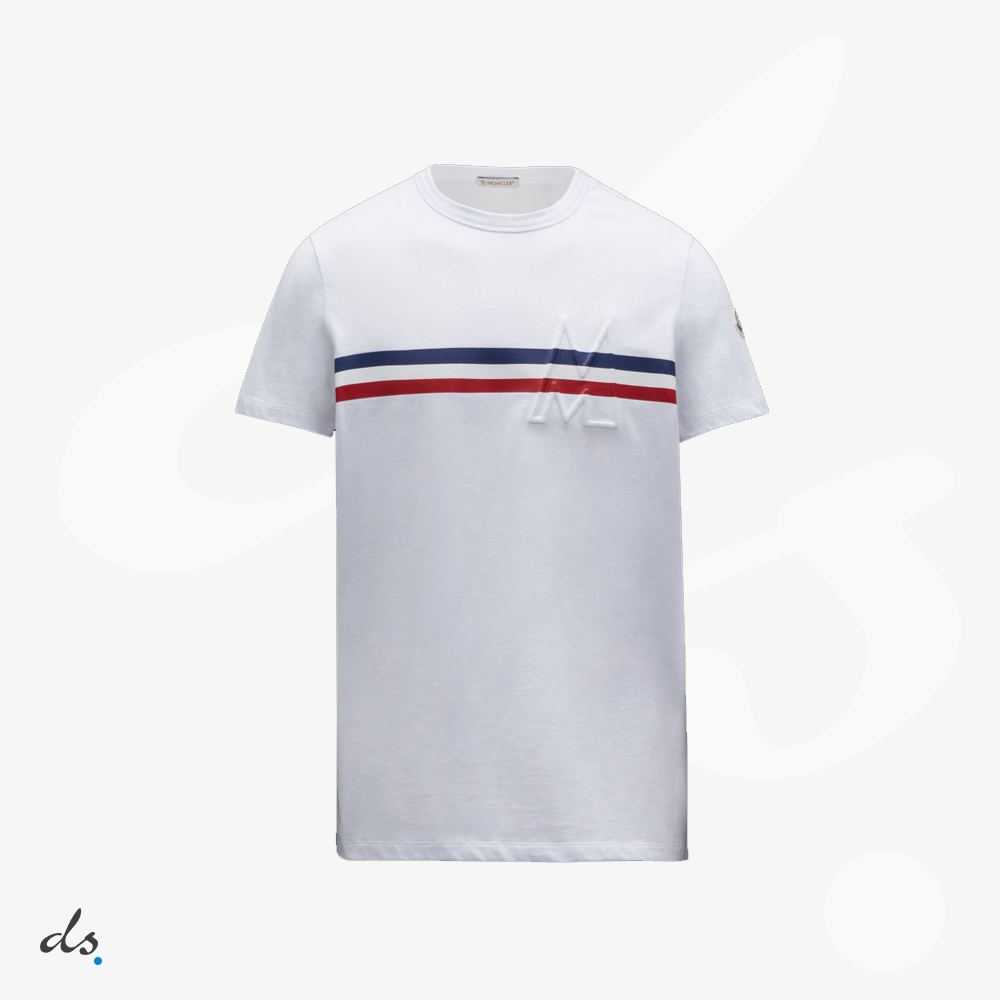 amizing offer Moncler T-Shirt With Tricolor Applied