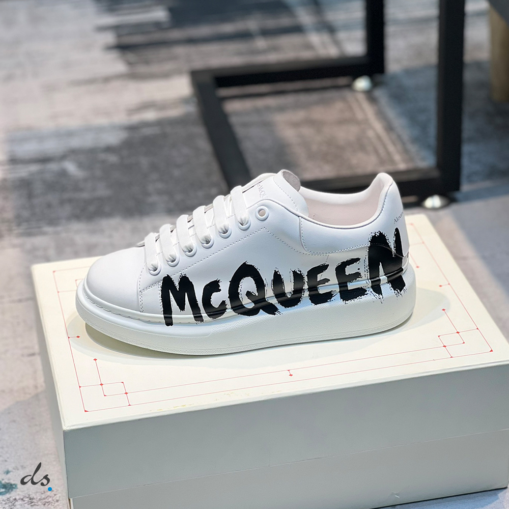 Alexander McQueen Graffiti Oversized Sneaker in White (2)