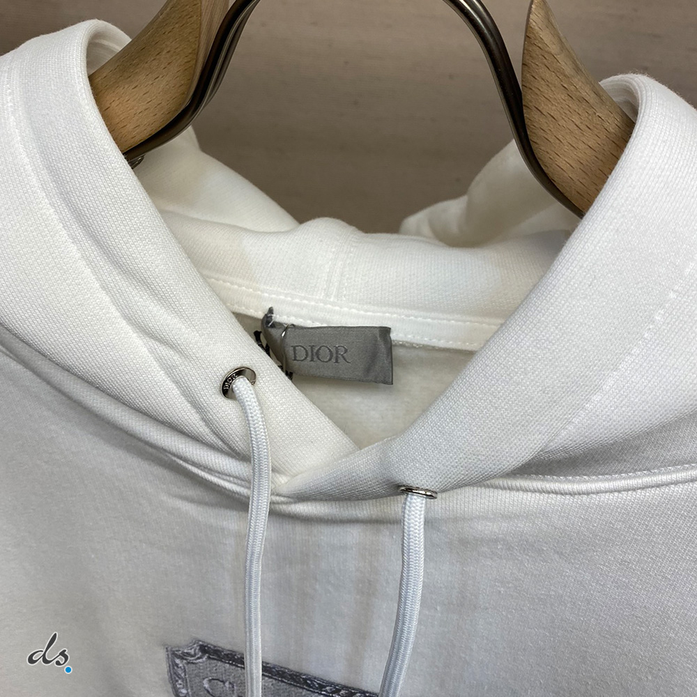 DIOR RELAXED-FIT HOODED SWEATSHIRT WHITE (4)