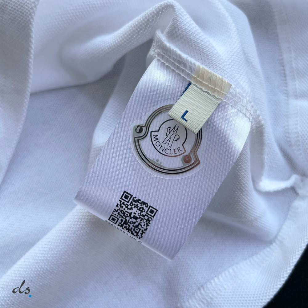 Moncler Logo Polo Shirt White (6)
