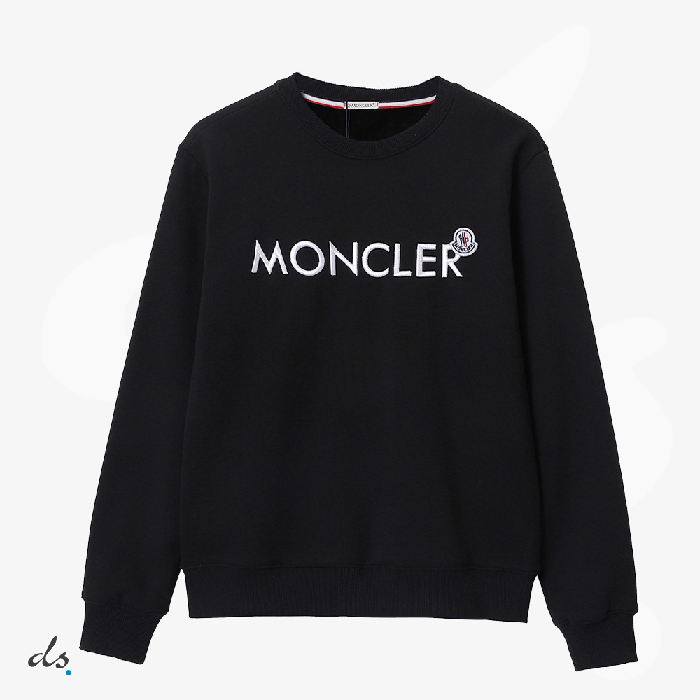 amizing offer Moncler Logo Patch Sweatshirt Black