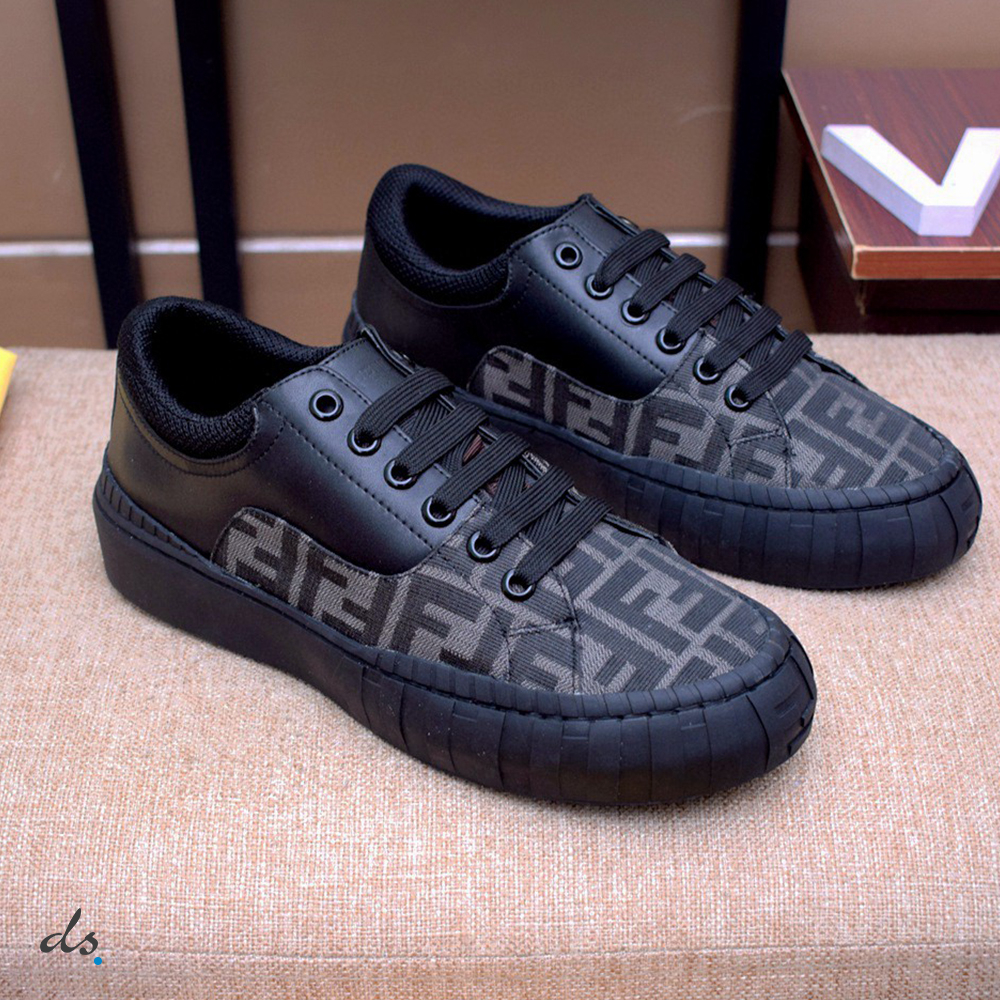 Fendi Force Black fabric low-tops sneakers (4)