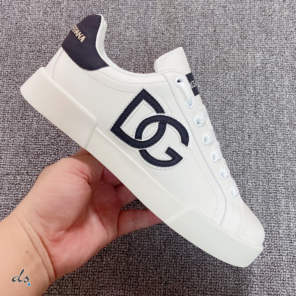 Dolce & Gabbana D&G Calfskin Portofino sneakers with DG logo White (2)