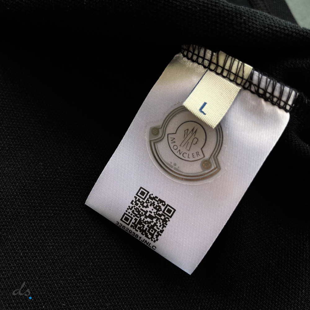 Moncler Short Sleeve Polo Shirt Black (7)