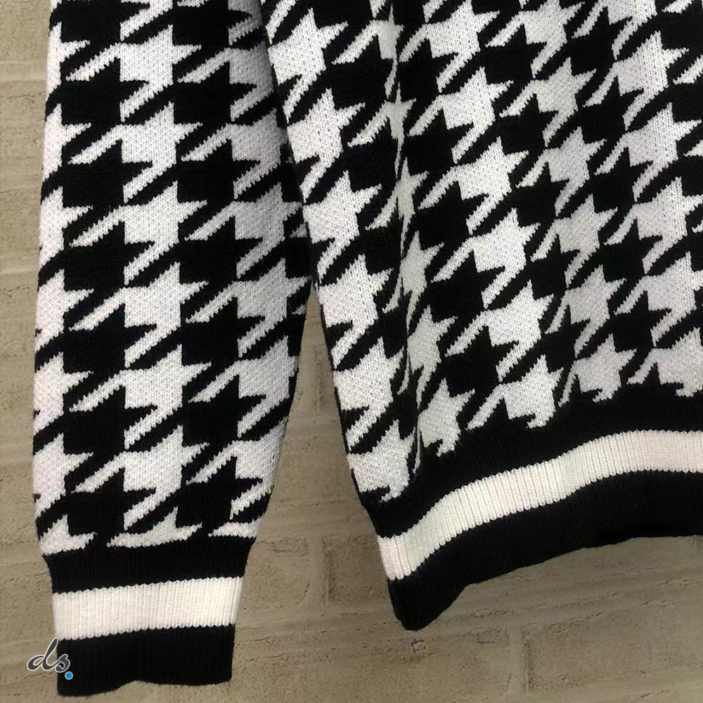 Balmain Houndstooth-patterned wool sweater (5)