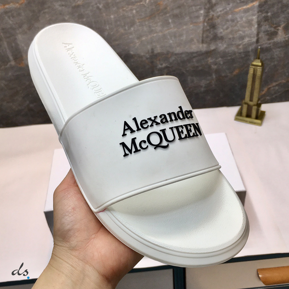 Alexander McQueen Pool Slide in White (2)