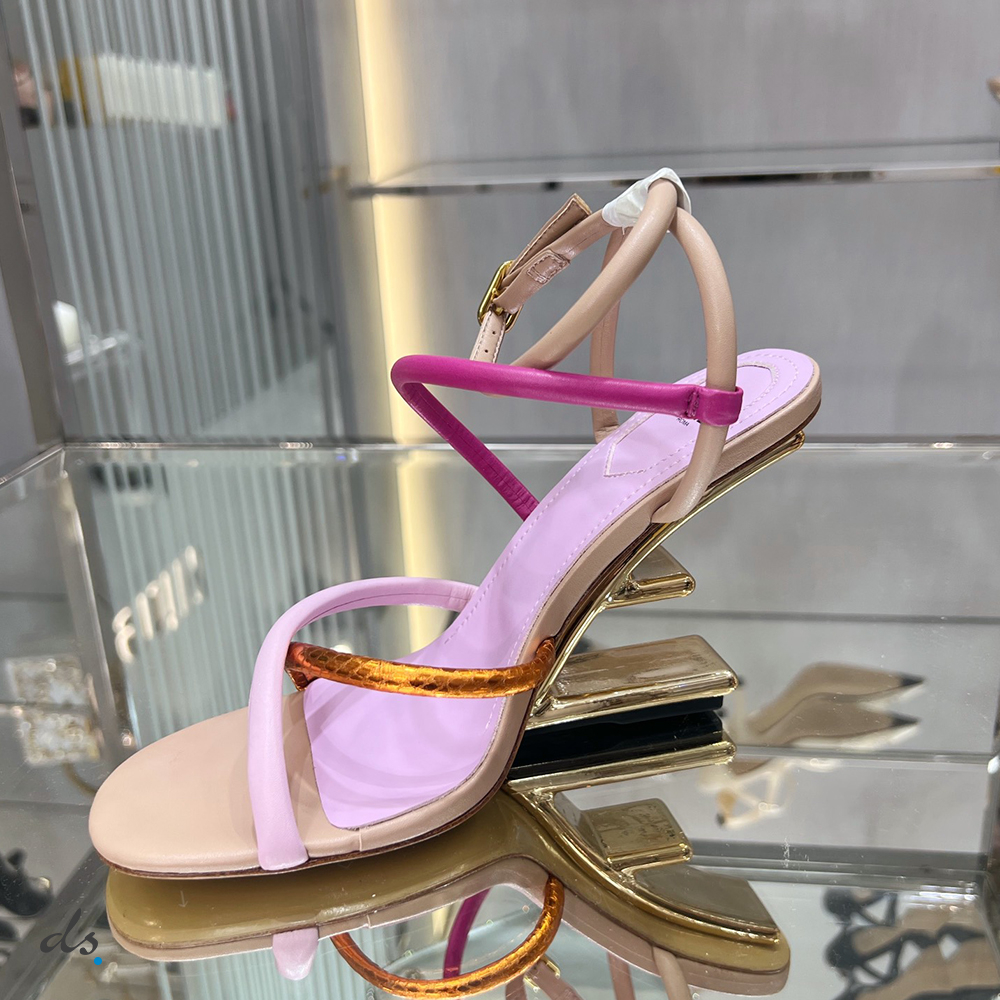 Fendi First Pink nappa leather high-heeled sandals (3)