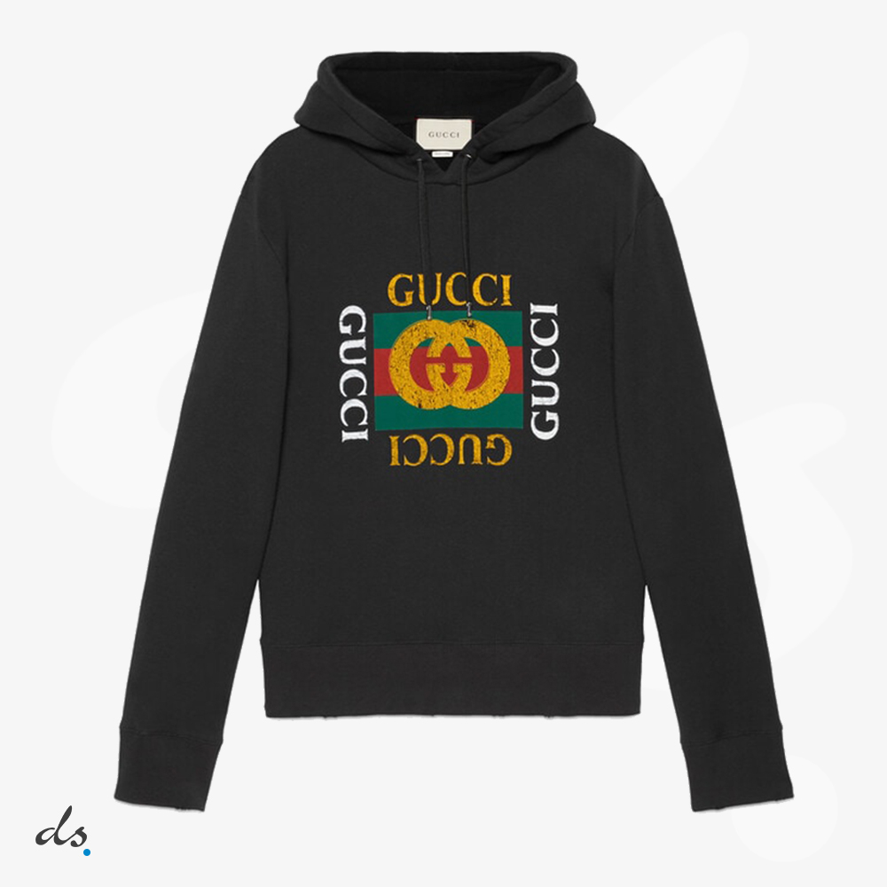 GUCCI Oversize sweatshirt with Gucci logo Black (1)