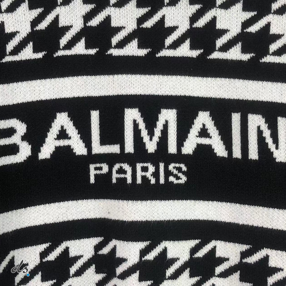 Balmain Houndstooth-patterned wool sweater (4)