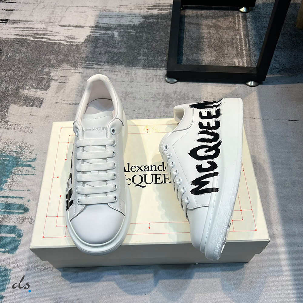 Alexander McQueen Graffiti Oversized Sneaker in White (3)