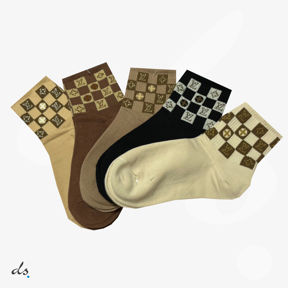 amizing offer LOUIS VUITTON ONE BOX AND FIVE PAIRS SHORT LENGTH SOCKS