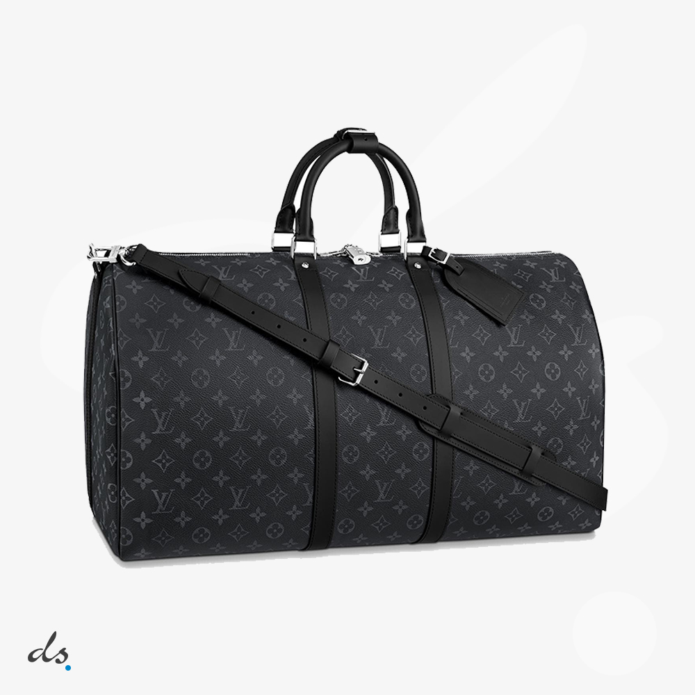amizing offer Louis Vuitton Keepall Bandouliere Monogram Eclipse 55 Black/Grey
