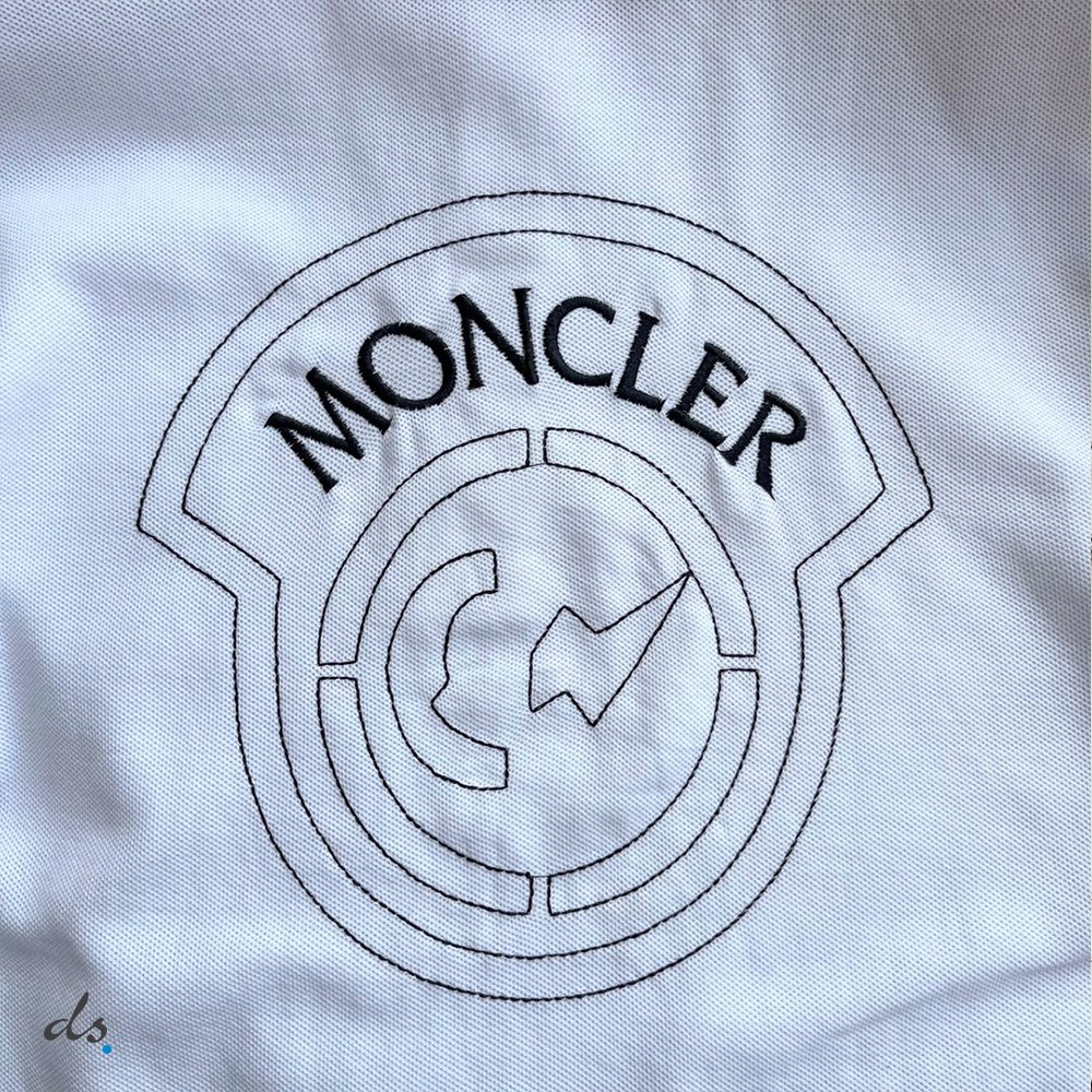 Moncler Short Sleeve Polo Shirt White (5)